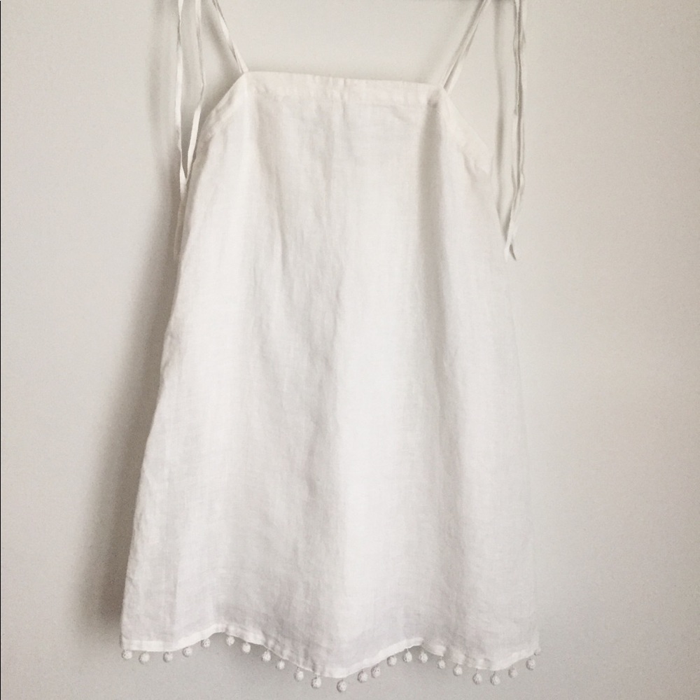Linen Pom dress
